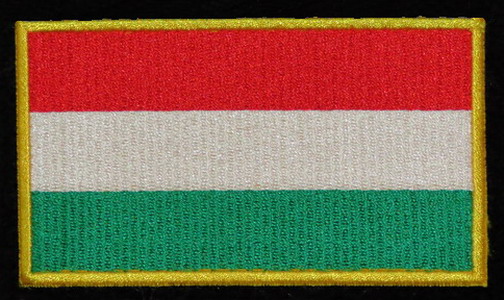 Drapeau hongrois porté au décollage et dans la station