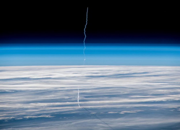 Le décollage de MS-11 vu depuis l'ISS